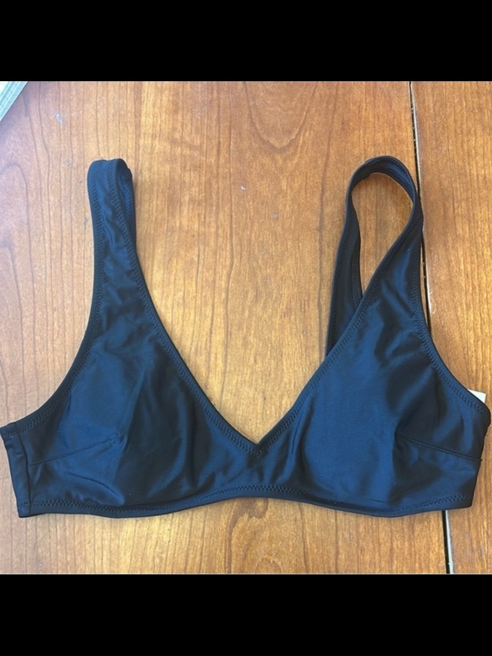 aerie Black Scoop Wire-Free Swim Bra New - Picture 2 of 4